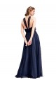 Halter Neck Tulle Sleeveless Navy Blue Bridesmaid Dress / Evening Dress Edinburgh