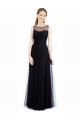 Bateau Neck Tulle & Lace Sleeveless Low Back Black Bridesmaid Dress Edinburgh