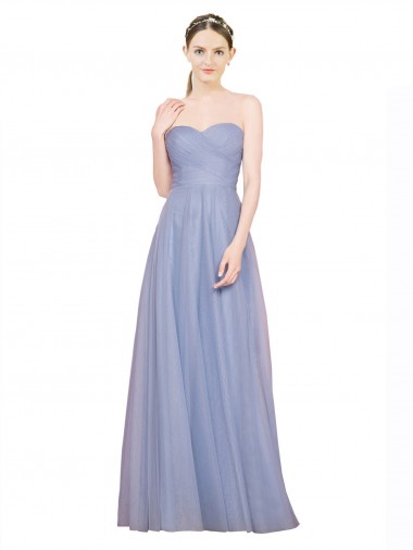 Sweetheart Tulle Sleeveless Low Back Light Sky Blue Formal Dress / Bridesmaid Dress Edinburgh