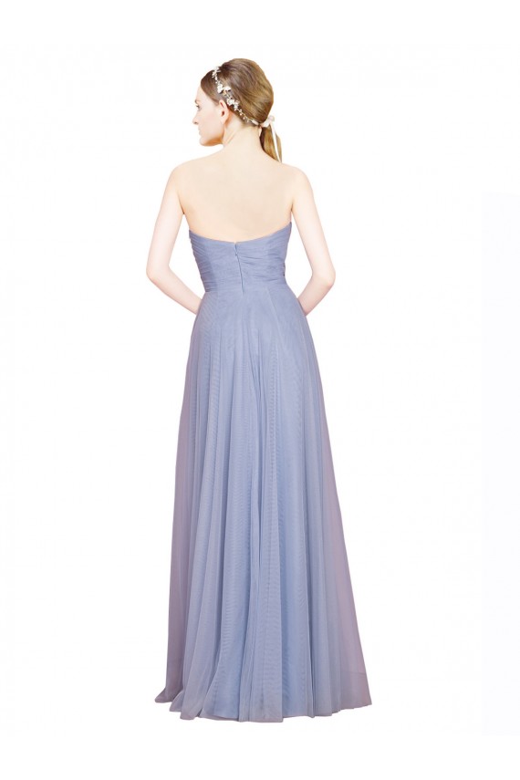 Sweetheart Tulle Sleeveless Low Back Light Sky Blue Formal Dress / Bridesmaid Dress Edinburgh