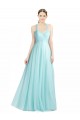 Spaghetti Straps Tulle Sleeveless Open Back Mint Green Bridesmaid Dress Edinburgh