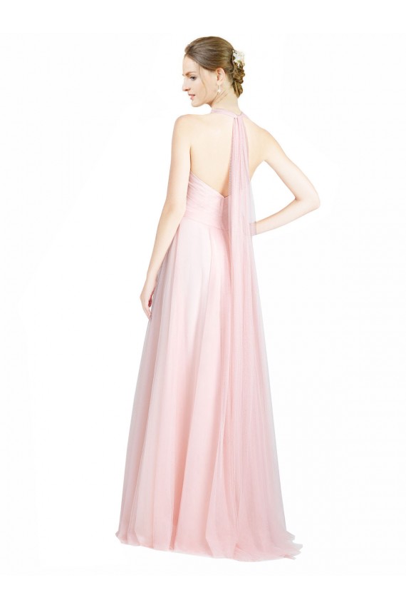Spaghetti Straps Tulle Sleeveless Open Back Mint Green Bridesmaid Dress Edinburgh