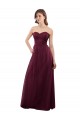 Sweetheart Tulle Sleeveless Low Back Burgundy Bridesmaid Dress Edinburgh