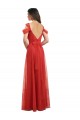 Sweetheart Tulle Cold Shoulder Low Back Red Formal Dress / Bridesmaid Dress Edinburgh