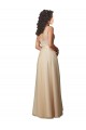 V-Neck Tulle & Lace Sleeveless Long Champagne Bridesmaid Dress Edinburgh