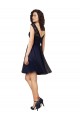 Bateau Neck Tulle & Lace Sleeveless V-Back Dark Navy Bridesmaid Dress Edinburgh