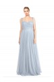 Spaghetti Straps Tulle Sleeveless Light Sky Blue Evening Gown / Bridesmaid Dress Edinburgh