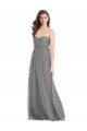 Sweetheart Tulle Sleeveless Slate Grey Bridesmaid Gown Edinburgh