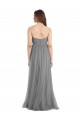 Sweetheart Tulle Sleeveless Slate Grey Bridesmaid Gown Edinburgh