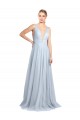 Spaghetti Straps Tulle Sleeveless V-Back Light Sky Blue Bridesmaid Dress Edinburgh