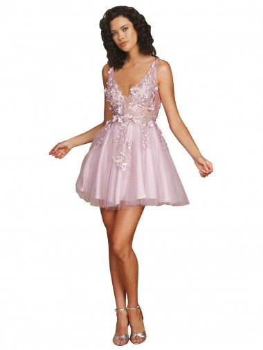 V-Neck Tulle Sleeveless V-Back Bridesmaid Dress Edinburgh