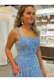 Scoop Neck Velvet Sequin Sleeveless Prom Dress / Evening Dress Edinburgh