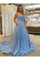 Scoop Neck Velvet Sequin Sleeveless Prom Dress / Evening Dress Edinburgh