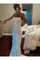 Spaghetti Straps Velvet Sequin Sleeveless Evening Dress Edinburgh