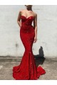Sweetheart Velvet Sequin Sleeveless Burgundy Prom Dress / Evening Gown Edinburgh