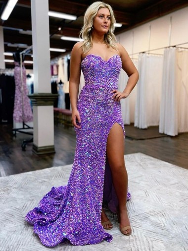 Sweetheart Velvet Sequin Sleeveless Lavender Homecoming Dress Edinburgh