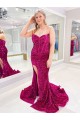 Sweetheart Velvet Sequin Sleeveless Evening Dress Edinburgh