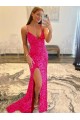 V-Neck Velvet Sequin Sleeveless Gowns Edinburgh