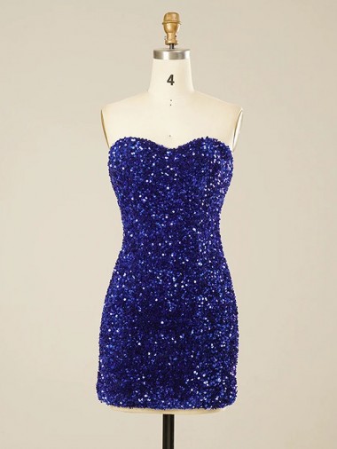 Sweetheart Velvet Sequin Sleeveless Prom Dress Edinburgh