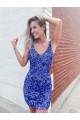 V-Neck Velvet Sequin Sleeveless Evening Dress Edinburgh