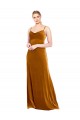 Spaghetti Straps Stretch Velvet Sleeveless Gold Prom Dress / Bridesmaid Dress Edinburgh