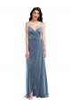 Sweetheart Stretch Velvet Sleeveless Low Back Dusty Blue Semi Formal Evening Dress / Prom Dress / Bridesmaid Dress Edinburgh
