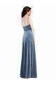 Sweetheart Stretch Velvet Sleeveless Low Back Dusty Blue Semi Formal Evening Dress / Prom Dress / Bridesmaid Dress Edinburgh