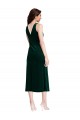 Cowl Neck Stretch Velvet Sleeveless V-Back Dark Green Evening Gown / Prom Dress / Bridesmaid Dress Edinburgh