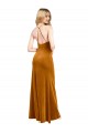 Halter Neck Stretch Velvet Sleeveless Criss Cross Open Back Gold Formal Evening Gown / Prom Dress / Bridesmaid Dress Edinburgh