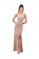 One Shoulder Stretch Velvet Sleeveless Pink Black Tie Evening Gown / Prom Dress / Bridesmaid Dress Edinburgh
