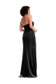 Halter Neck Stretch Velvet Sleeveless Low Back Black Formal Evening Gown / Prom Dress / Bridesmaid Dress Edinburgh