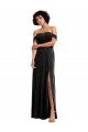 Off the Shoulder Stretch Velvet Sleeveless Black Formal Evening Gown / Prom Dress / Bridesmaid Dress Edinburgh
