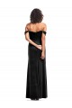 Off the Shoulder Stretch Velvet Sleeveless Black Formal Evening Gown / Prom Dress / Bridesmaid Dress Edinburgh