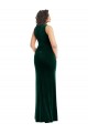 Square Neck Stretch Velvet Sleeveless Dark Green Semi Formal Evening Dress / Prom Dress / Bridesmaid Dress Edinburgh