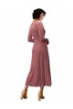 V-Neck Stretch Velvet Long Sleeves Cinnamon Rose Black Tie Prom Dress / Bridesmaid Dress Edinburgh