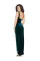 One Shoulder Stretch Velvet Sleeveless Low Back Dark Green High Low Evening Gown / Prom Dress / Bridesmaid Dress Edinburgh