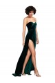 Sweetheart Stretch Velvet Sleeveless Low Back Dark Green Semi Formal Evening Dress / Prom Dress / Bridesmaid Dress Edinburgh